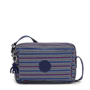 Kipling Abanu Medium Printed Crossbody Bags Blue Geo Print | AU 1022HA